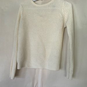 Knit top with cross cross design on back